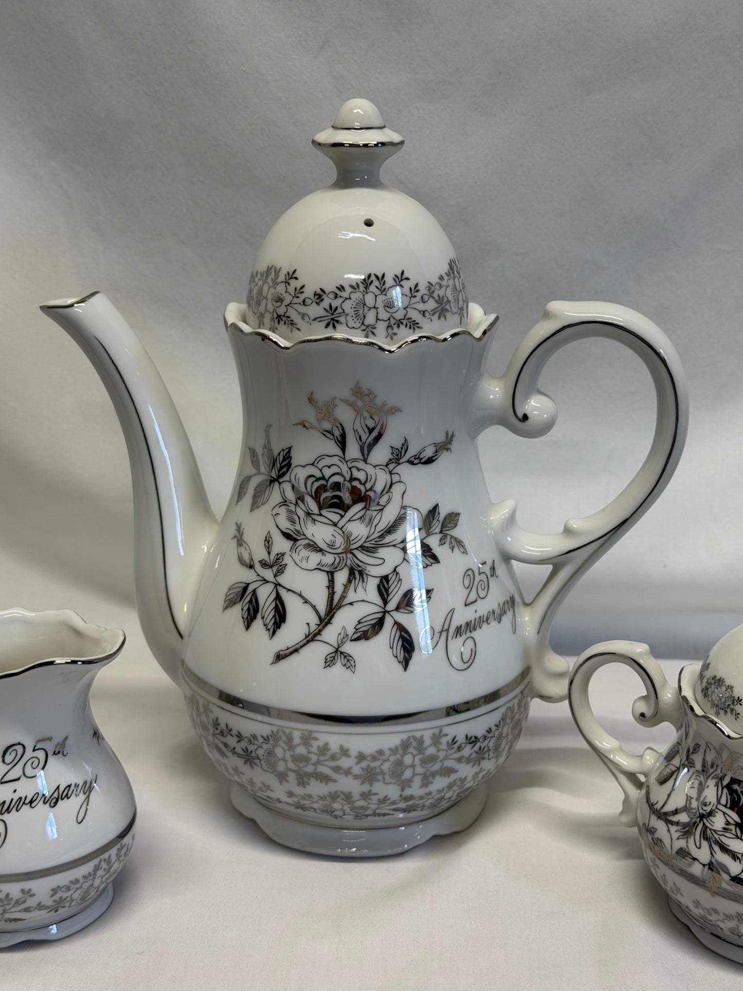 Chatillon 25th Anniversary Porcelaine Coffee Service Set Japan Vintage AB-180 AB-181