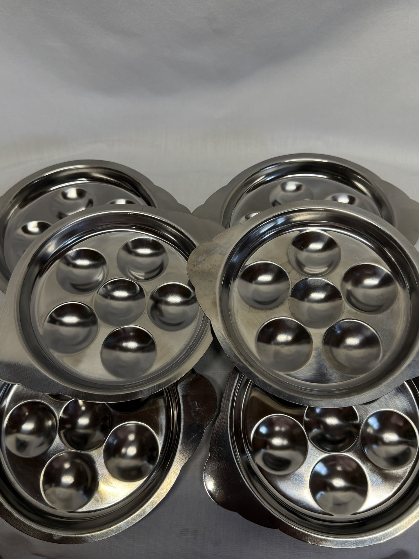 Escargot (Snail) Dish Japan Stainless Steel Set of 6 Baking and Serving