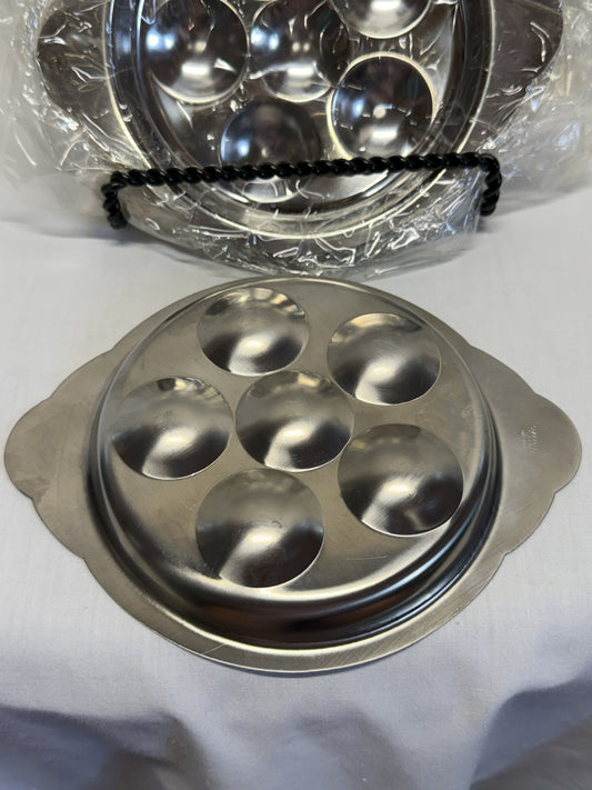 Escargot (Snail) Dish Japan Stainless Steel Set of 6 Baking and Serving