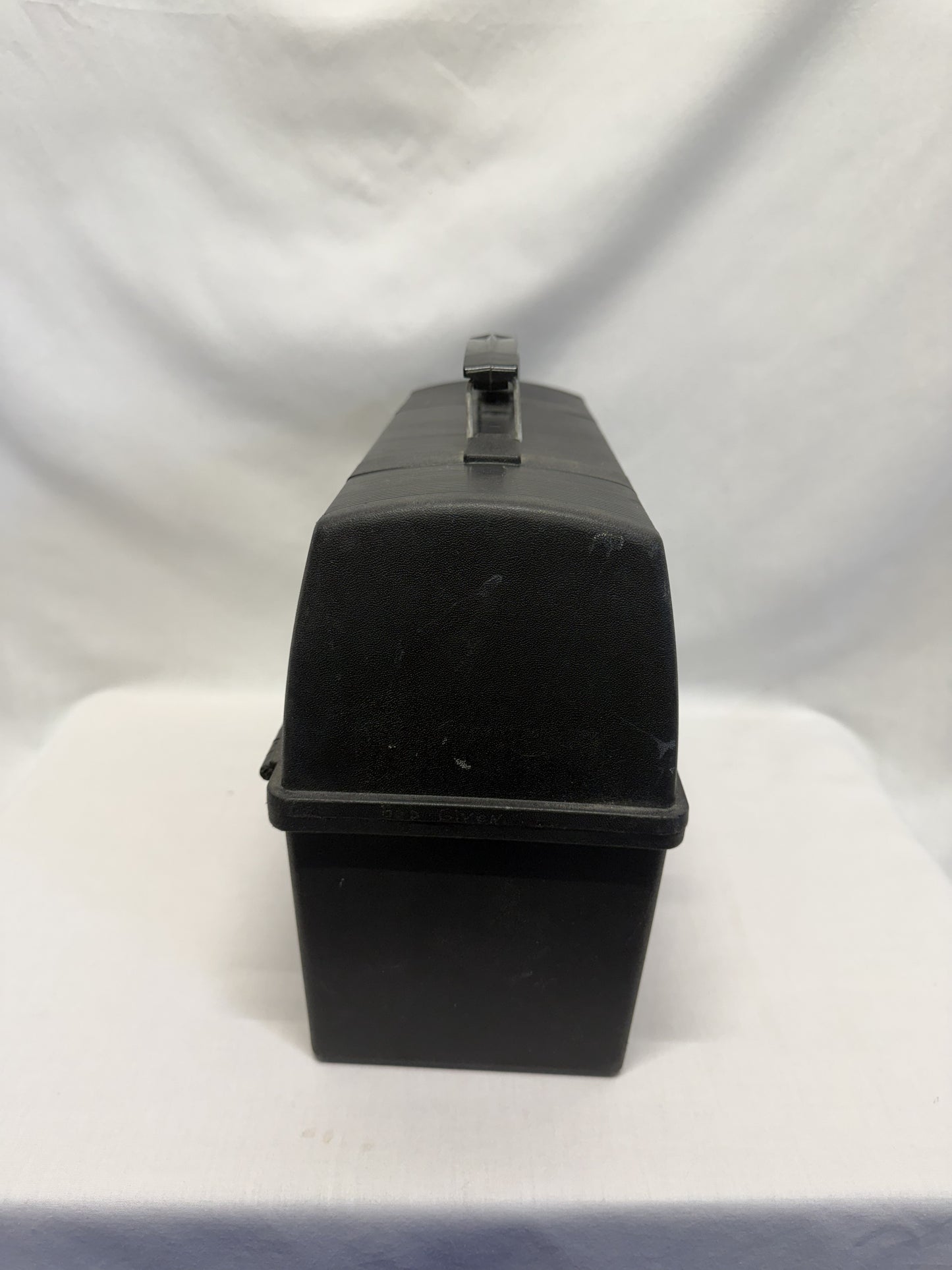 Aladdin Lunchbox Vintage Black Pail Plastic Dome 12.25x8.5x5.5 No Thermos