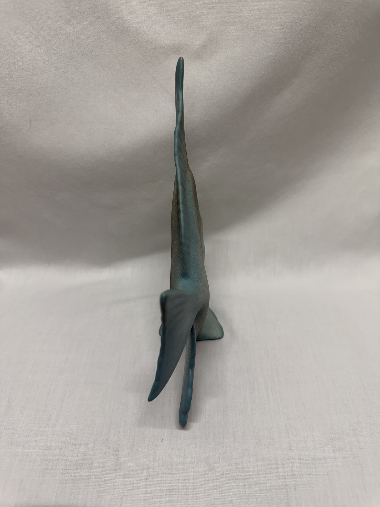 Ceramic Angelfish Set of Two Pink & Teal 9in Beach Vibe Bathroom Decor