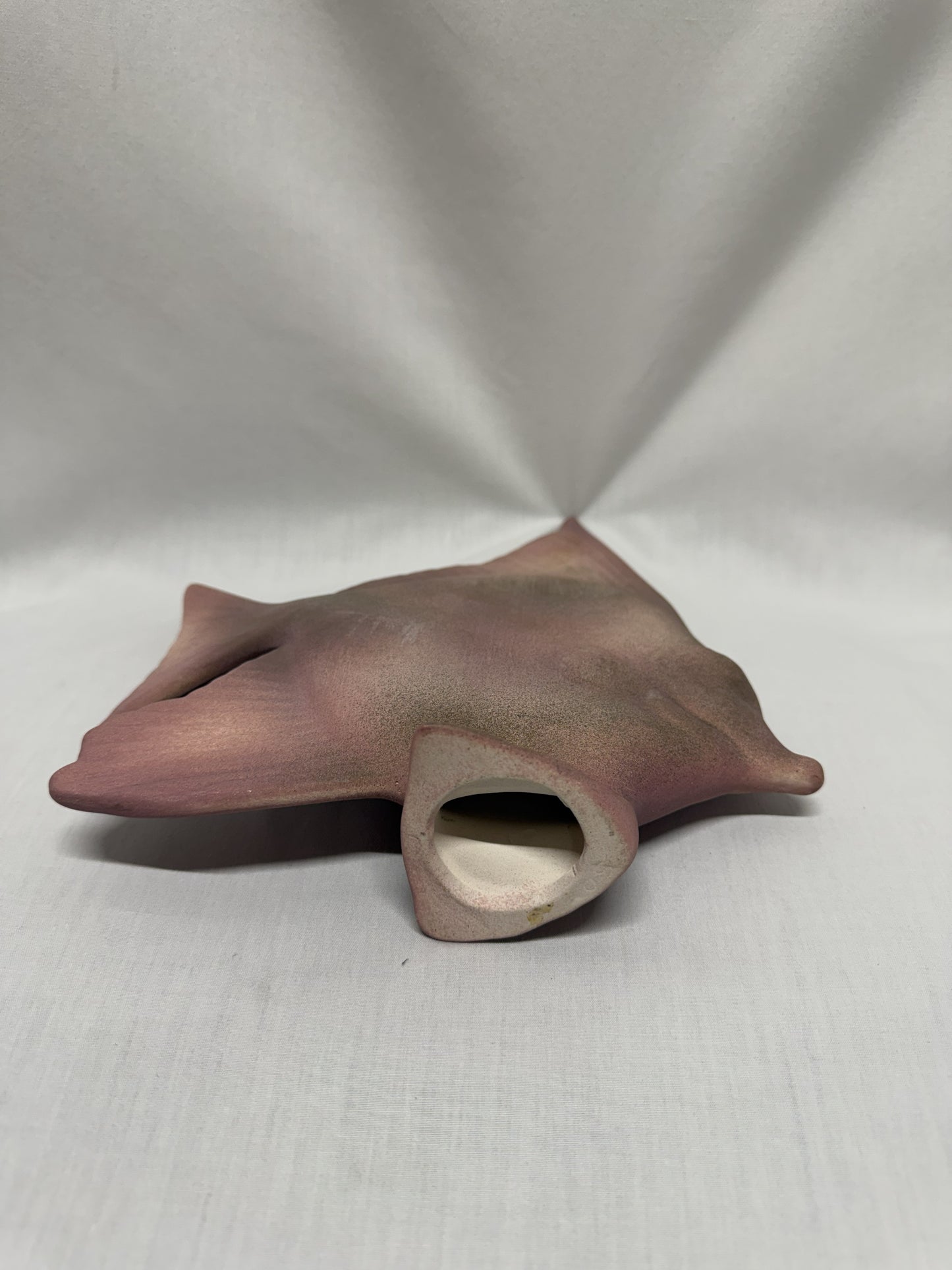 Ceramic Angelfish Set of Two Pink & Teal 9in Beach Vibe Bathroom Decor
