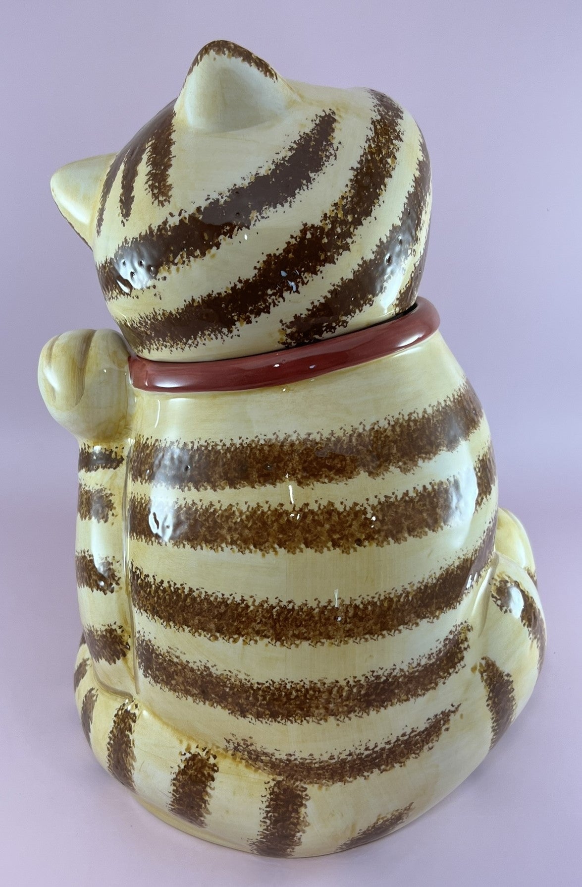 CKAO or GKAO Smiling Cat Ceramic Cookie Jar Cat Treat Jar