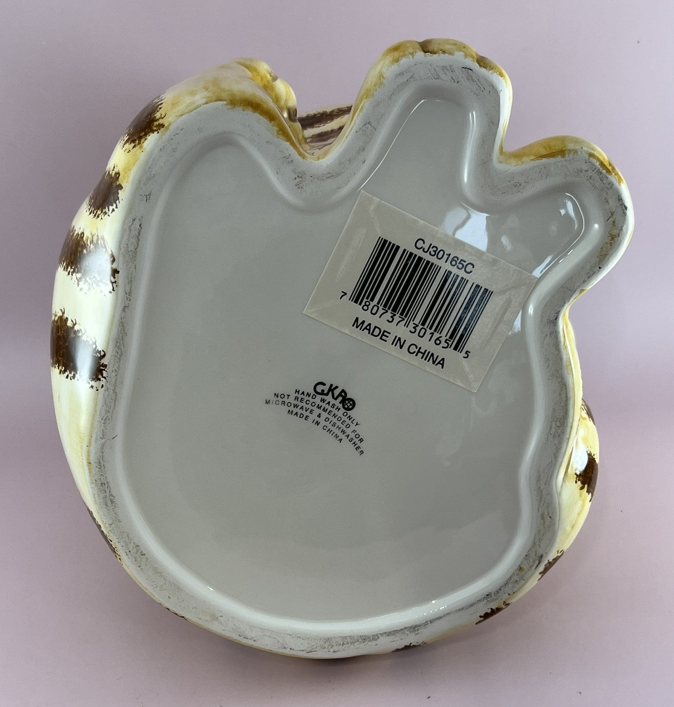 CKAO or GKAO Smiling Cat Ceramic Cookie Jar Cat Treat Jar