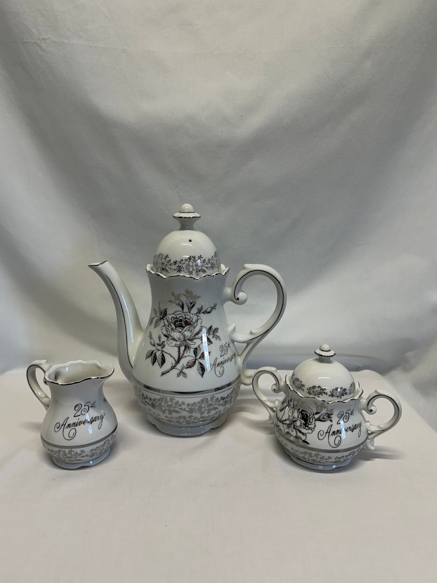 Chatillon 25th Anniversary Porcelaine Coffee Service Set Japan Vintage AB-180 AB-181
