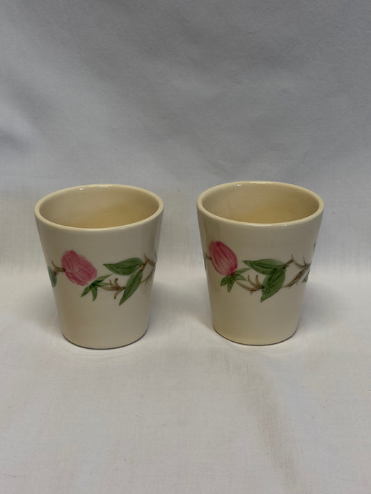 Desert Rose by Franciscan Tumbler Juice Cups Vintage X7 Set of 2