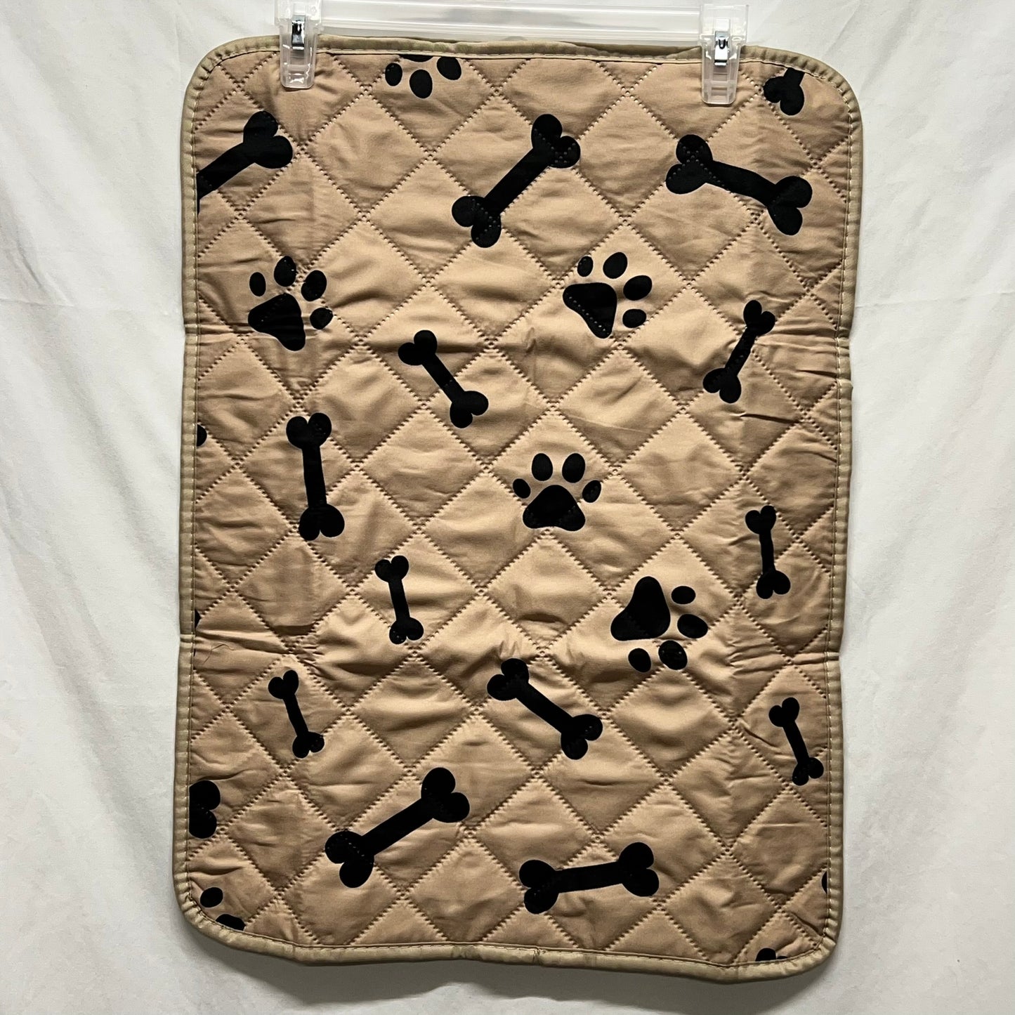 Dog Crate Pee Pad 23"x18" Beige Bones Paws