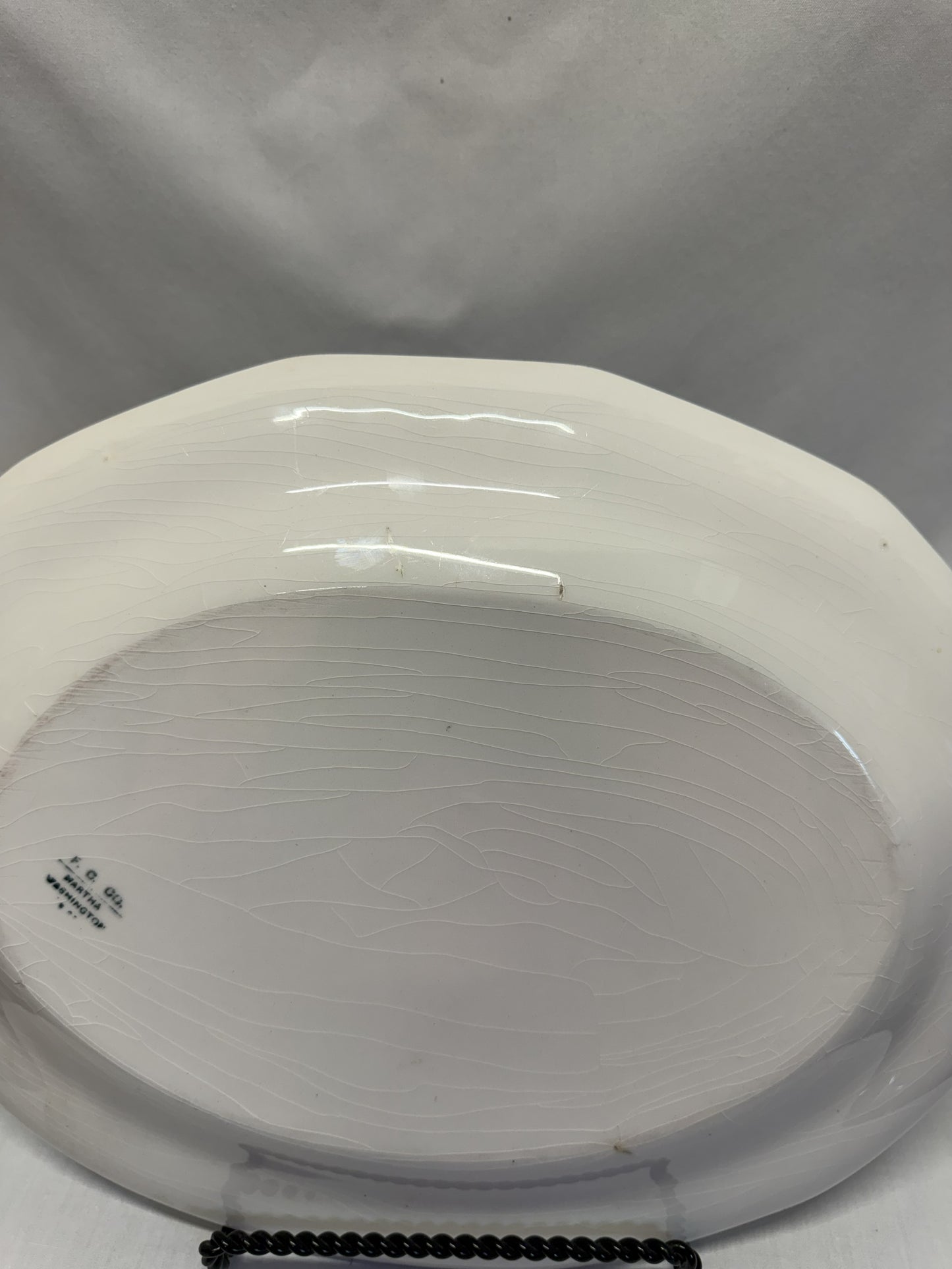 F. C. & Co. Martha Washington Antique Platter Pheasants and Flora