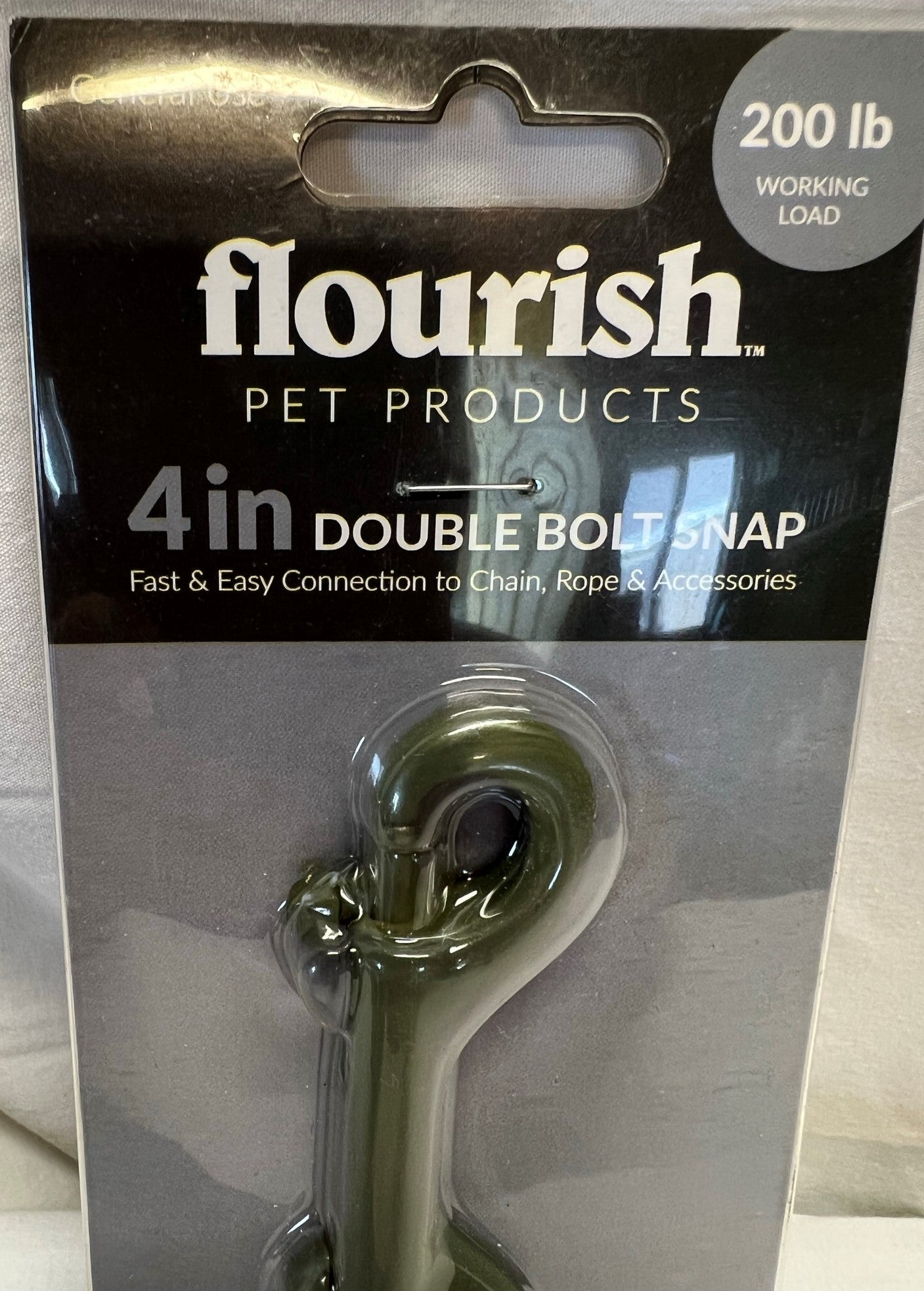 Flourish Pet Products 4 inch Double-Sided Snap 200 lb Working Load 4 Pack