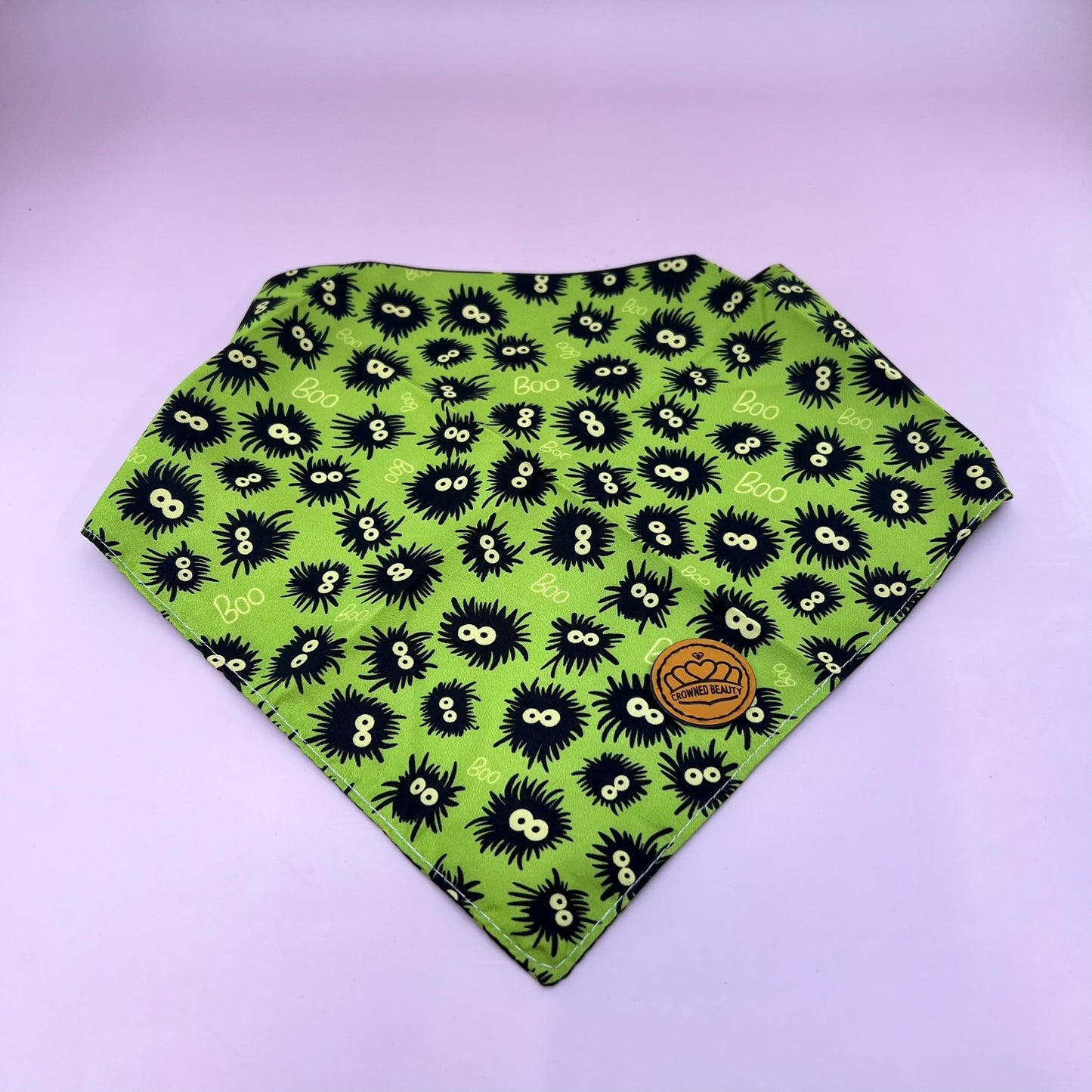 Crowned Beauty Dog Bandanas Reversible Ghost/Plaid Boo/Polka Dots