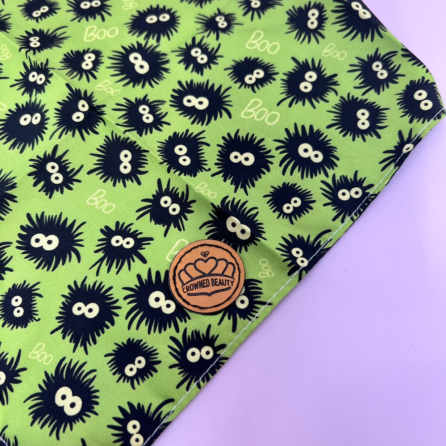 Crowned Beauty Dog Bandanas Reversible Ghost/Plaid Boo/Polka Dots