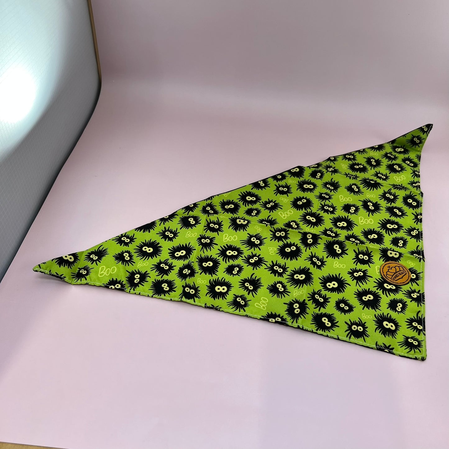 Crowned Beauty Dog Bandanas Reversible Ghost/Plaid Boo/Polka Dots