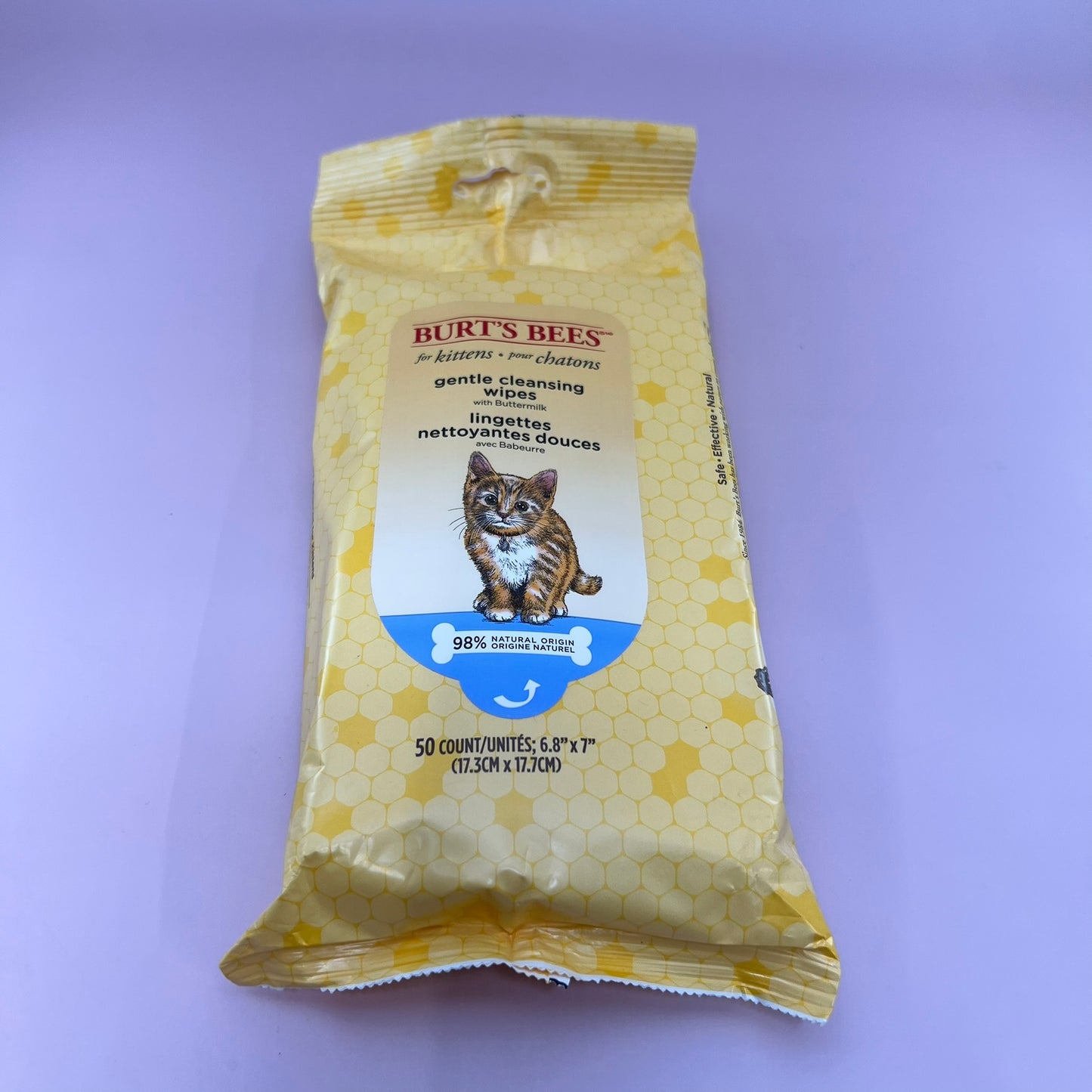 Burt's Bees Gentle Cleansing Wipes with Buttermilk Kittens 50 cnt