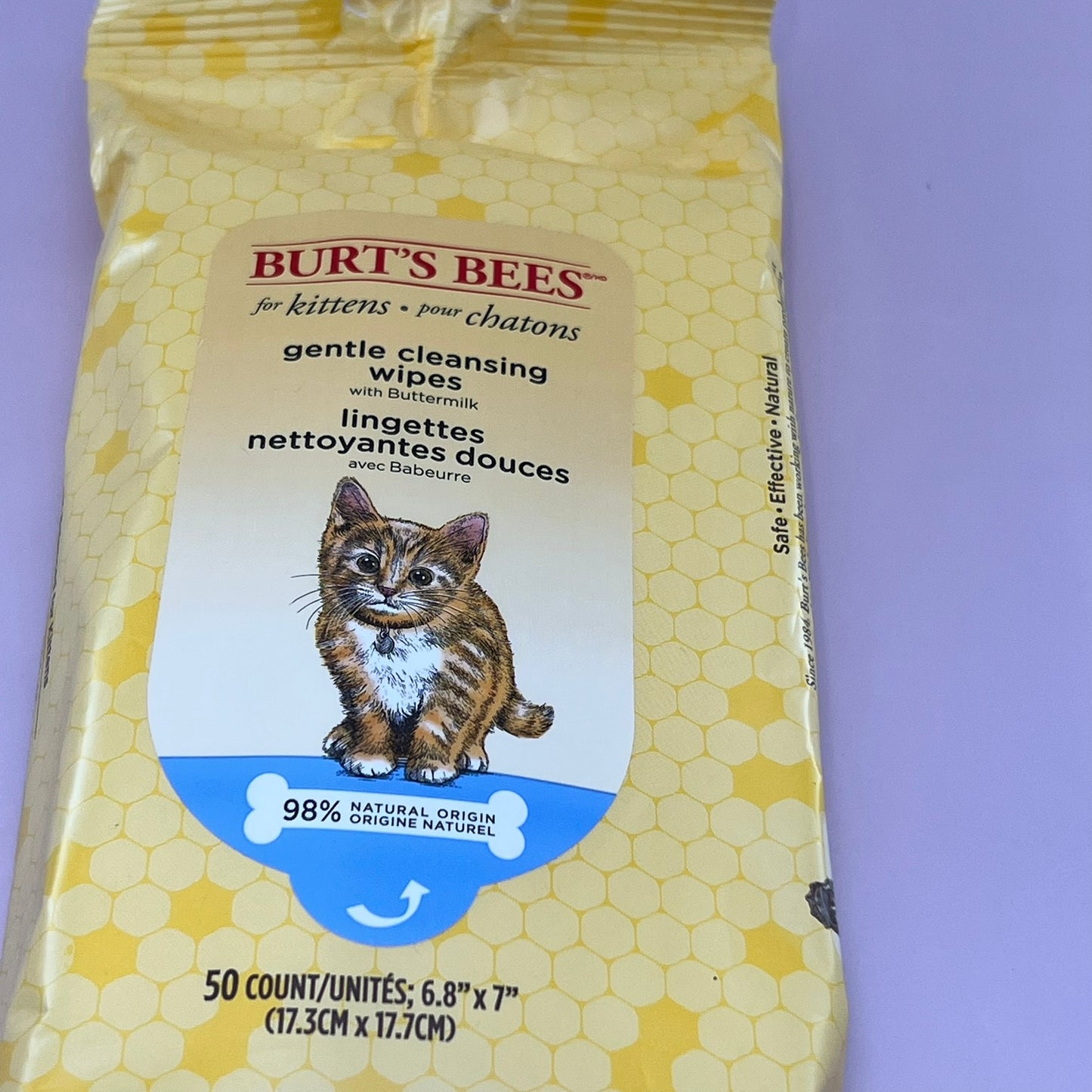 Burt's Bees Gentle Cleansing Wipes with Buttermilk Kittens 50 cnt