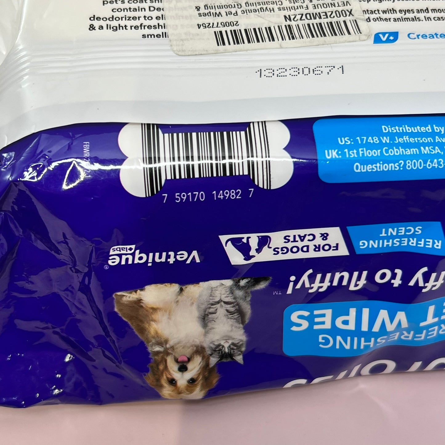 Furbliss Refreshing Pet Wipes 100 wipes ears face paws coat skin dog cat