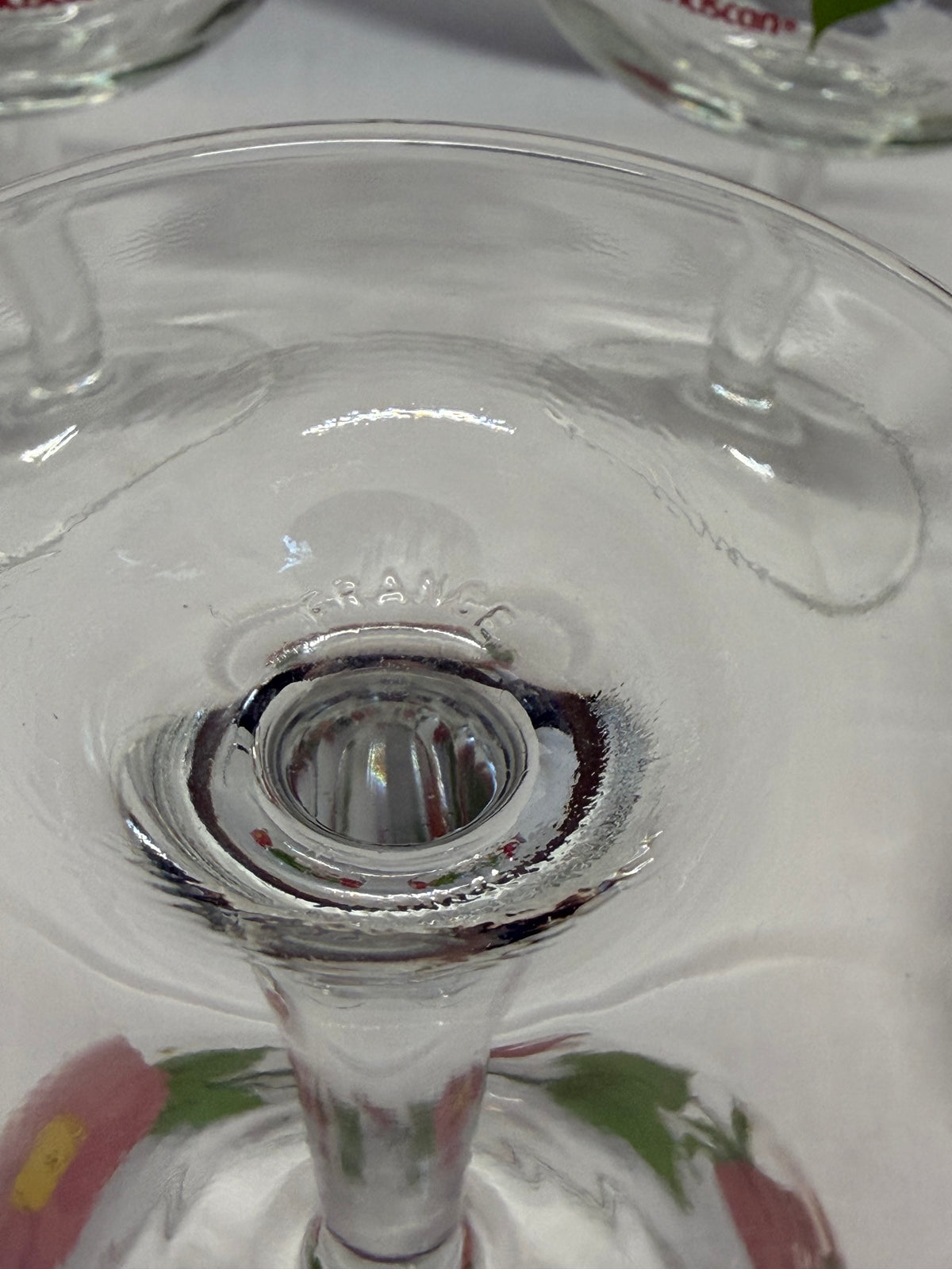 Vintage Franciscan Desert Rose Glass Goblet 6 1/2" Water Wine France