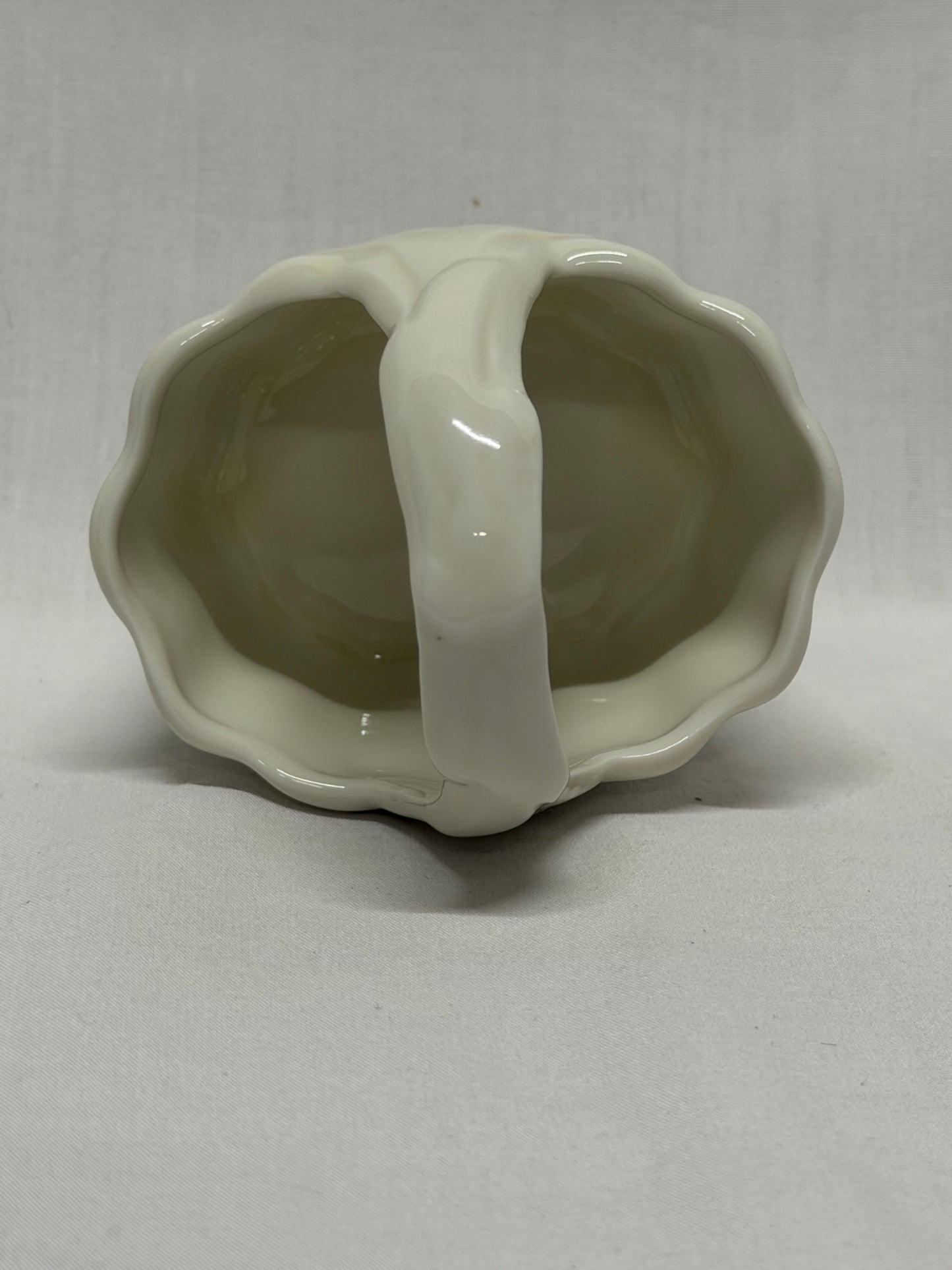 Porcelain Basket Made in Japan Trinket Dish Match Stick Holder