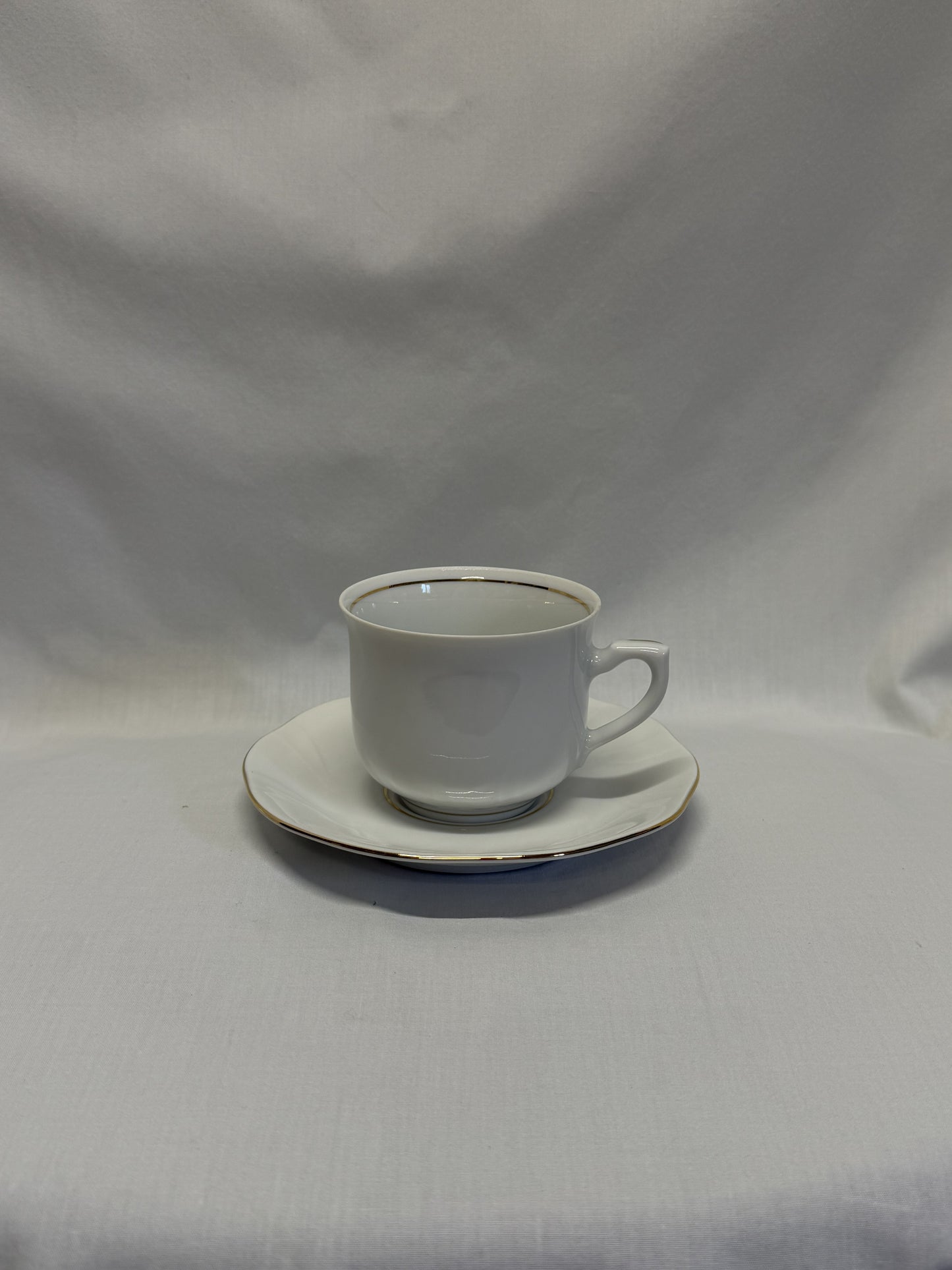 Korona Made in Poland Cup & Saucer White Gold Trim