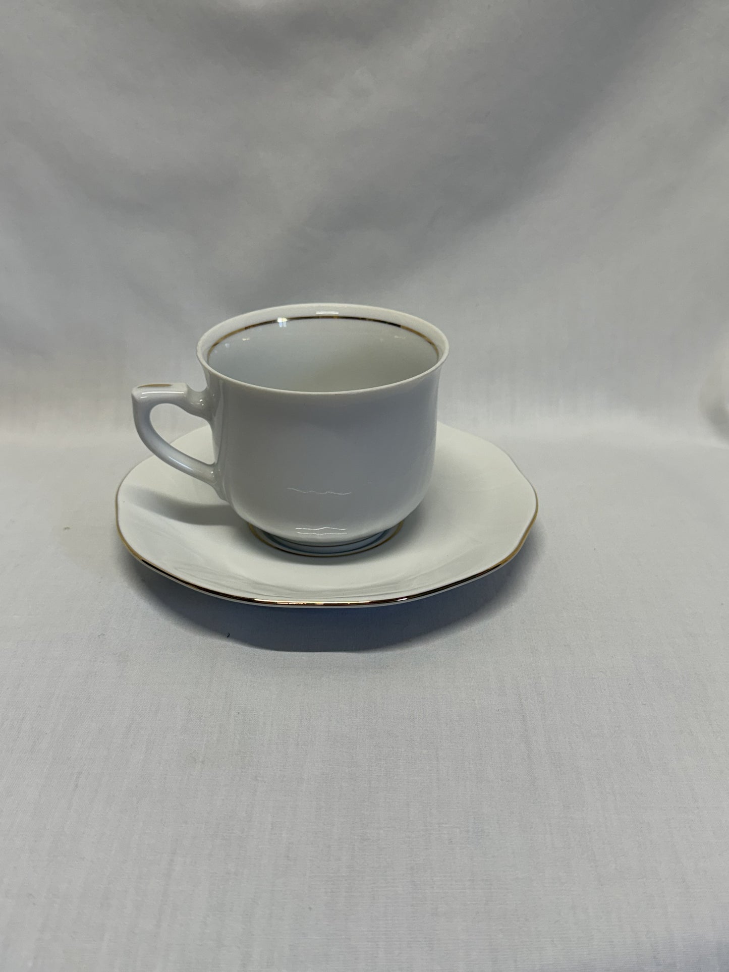 Korona Made in Poland Cup & Saucer White Gold Trim