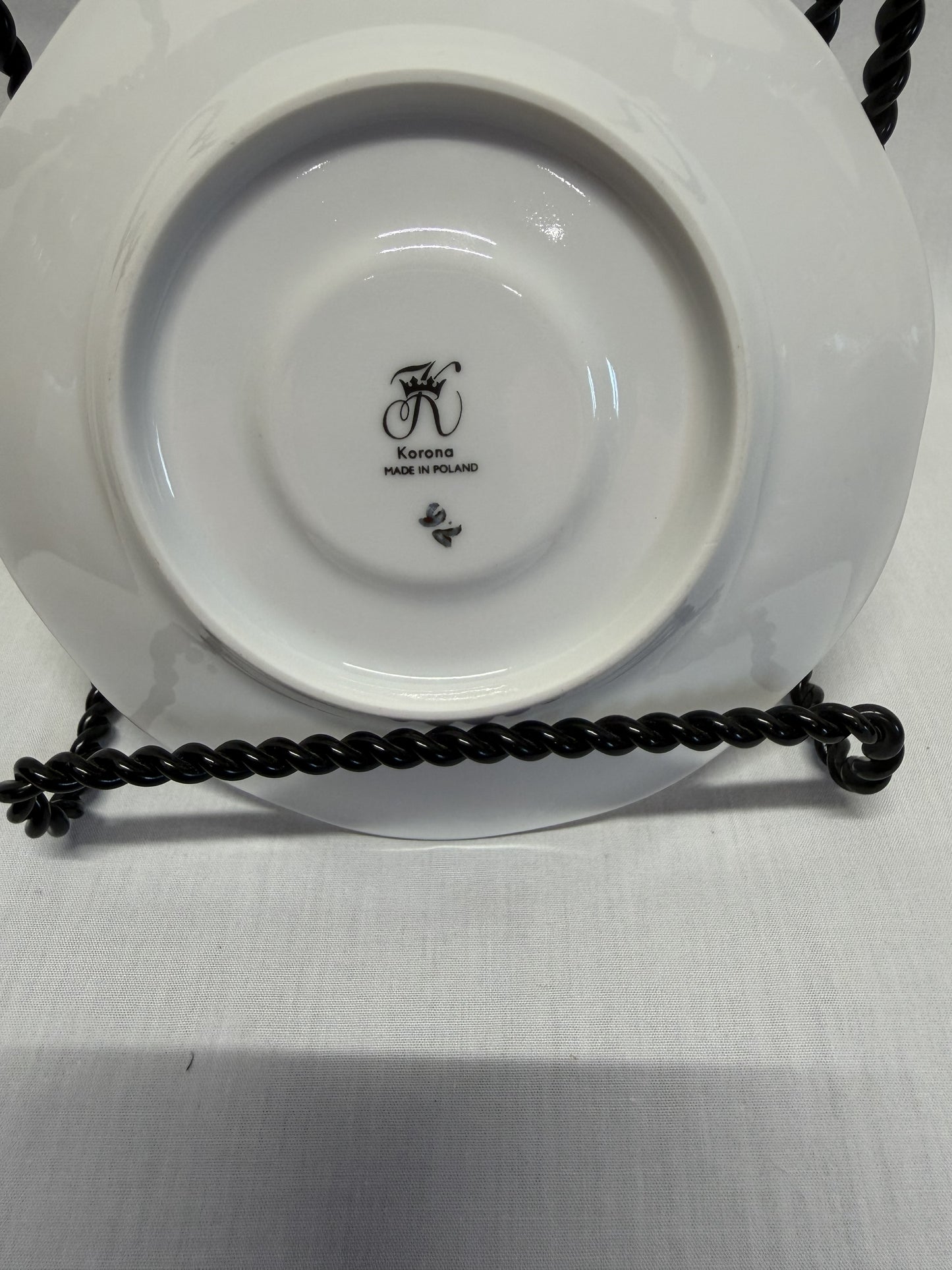 Korona Made in Poland Cup & Saucer White Gold Trim