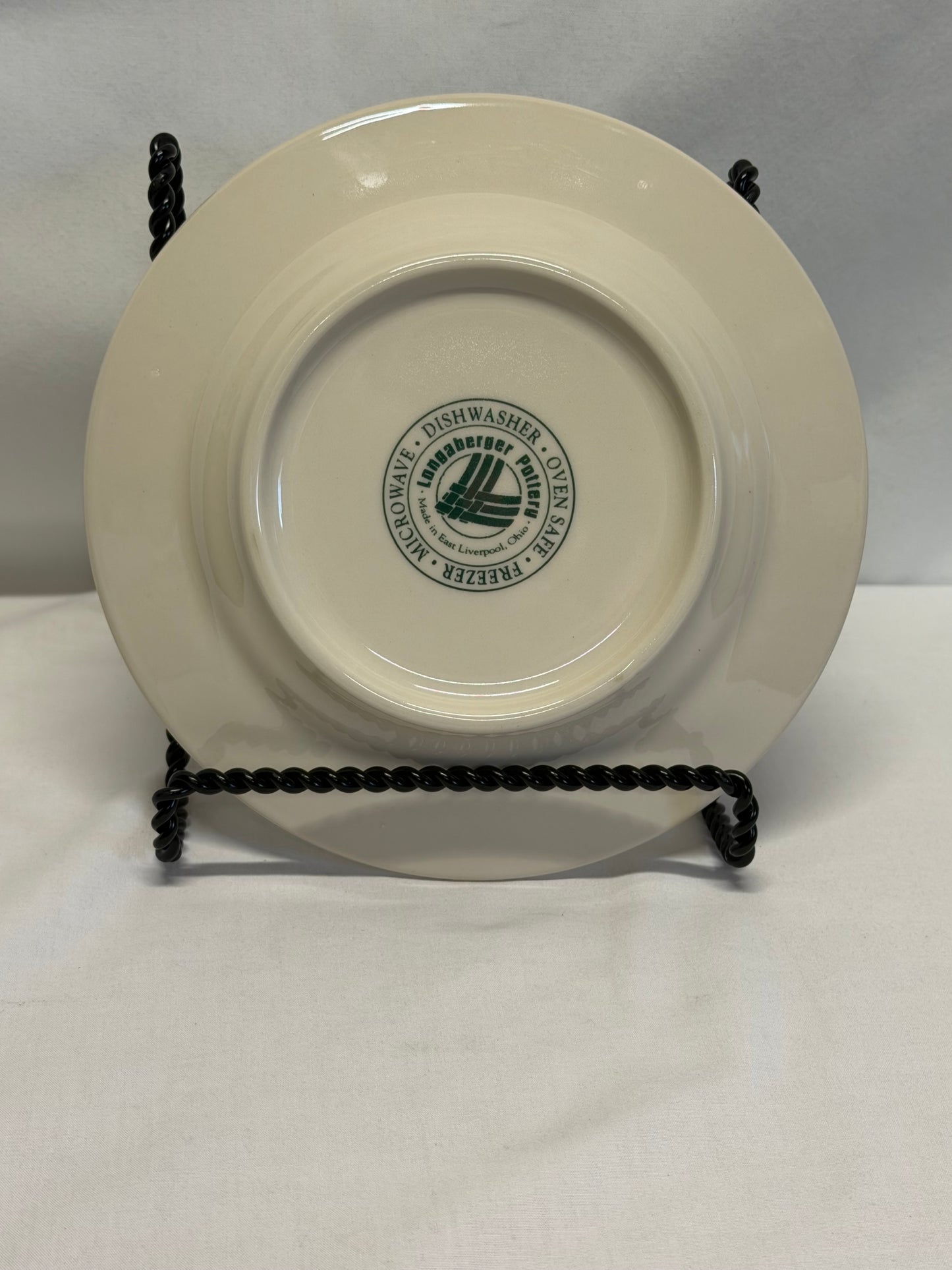 Longaberger Woven Traditions Heritage Green Bread and Butter Plate USA 7 1/4"