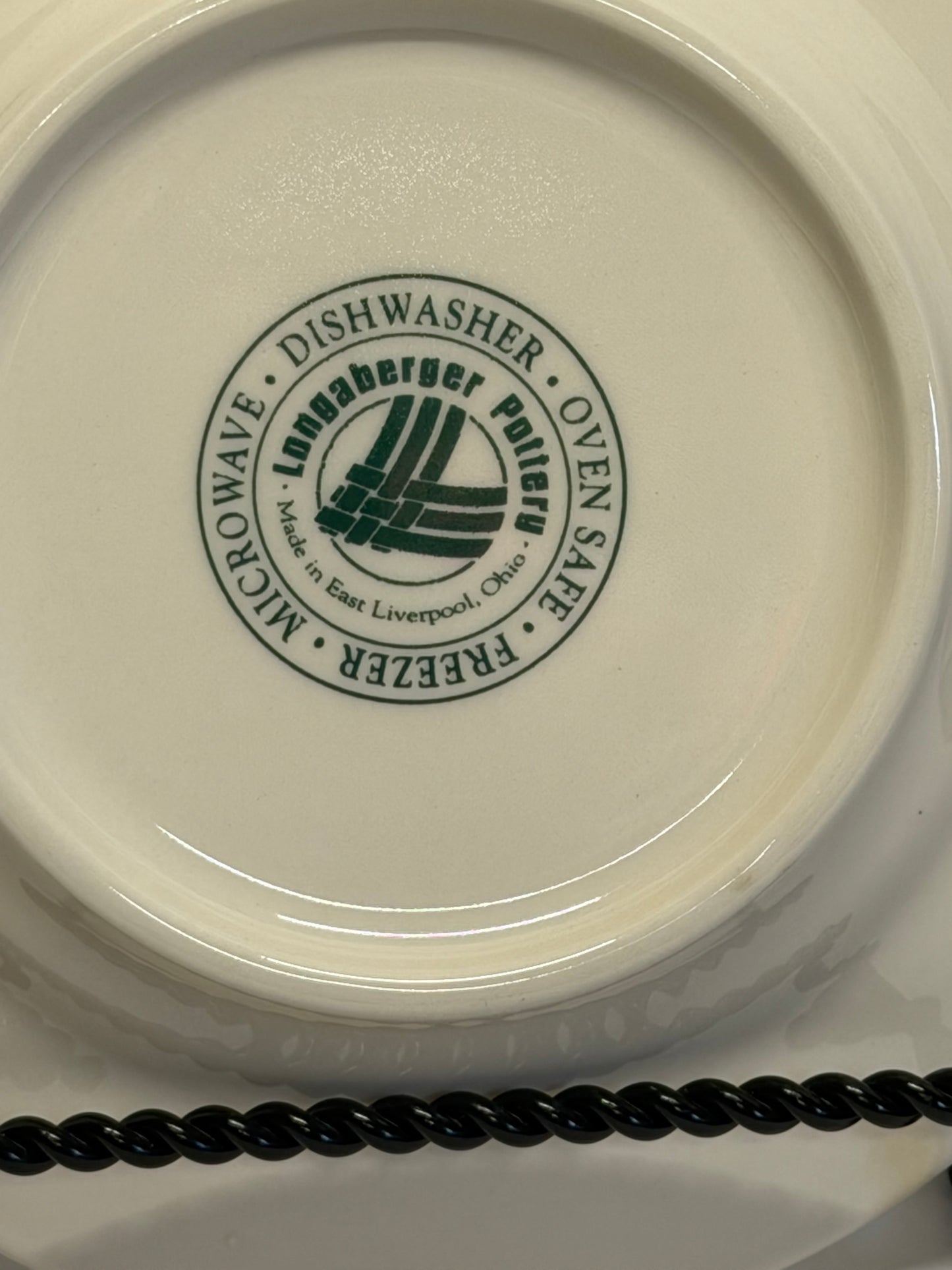 Longaberger Woven Traditions Heritage Green Bread and Butter Plate USA 7 1/4"