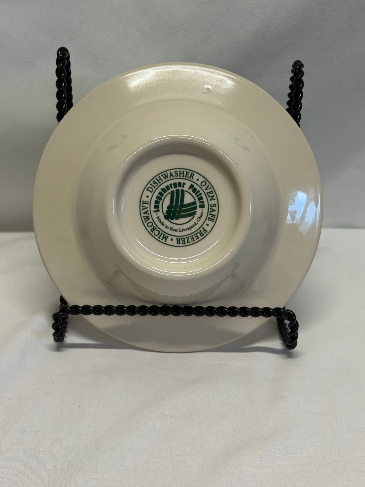 Longaberger Woven Traditions Heritage Green Rim Fruit/Dessert/Sauce Bowl USA