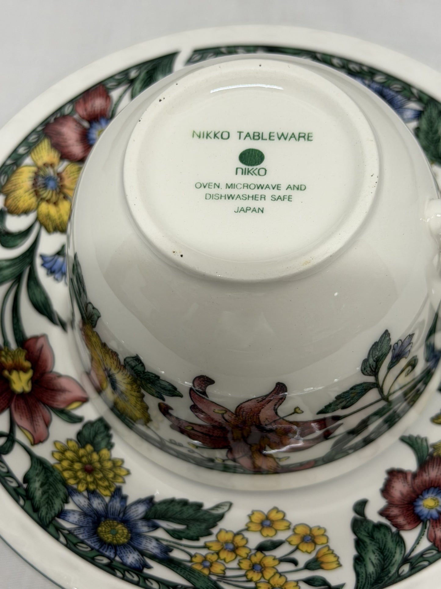 Nikko Tableware Caribe Cup & Saucer Japan Oven Microwave & Dishwasher Safe