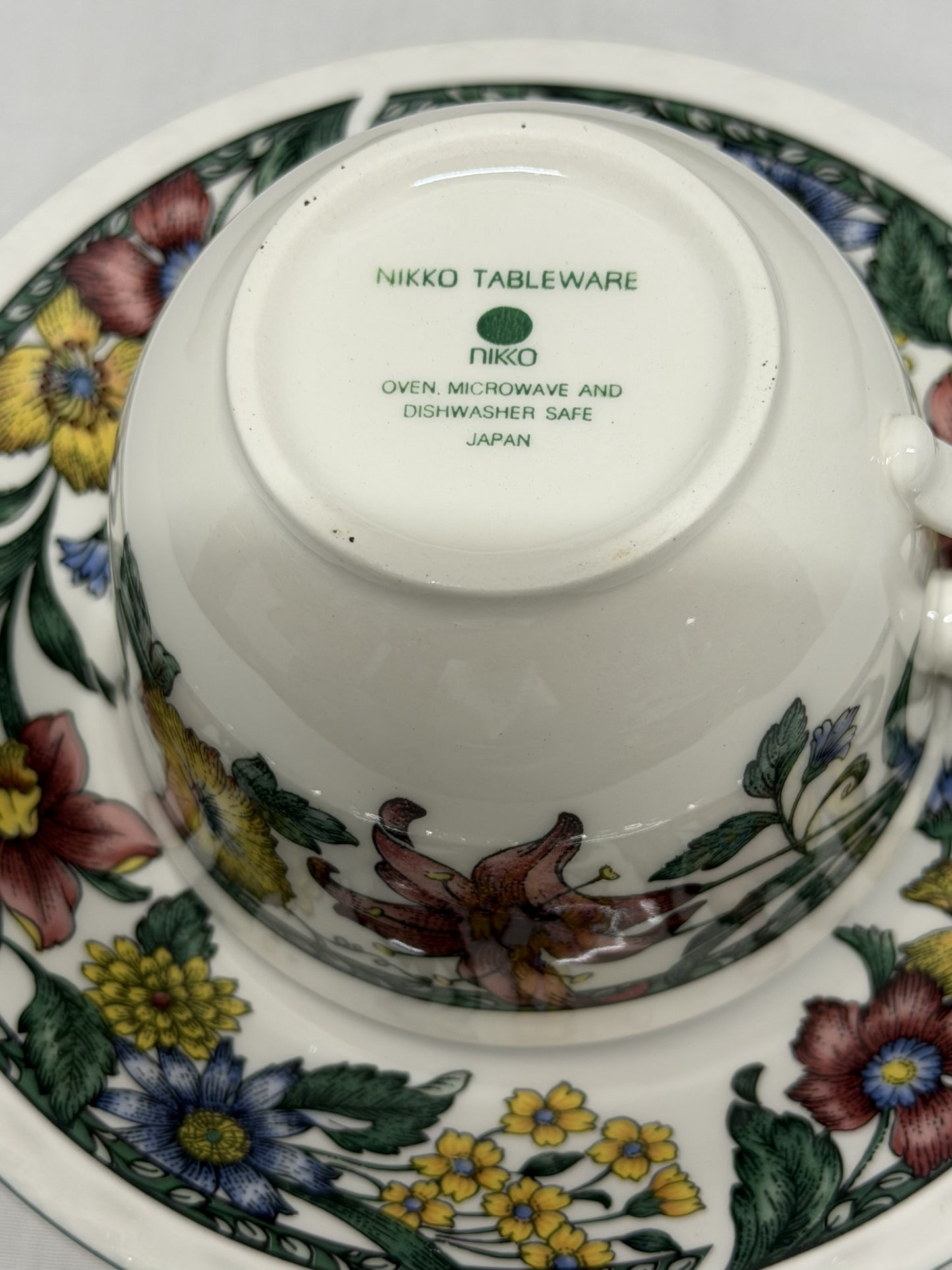 Nikko Tableware Caribe Cup & Saucer Japan Oven Microwave & Dishwasher Safe