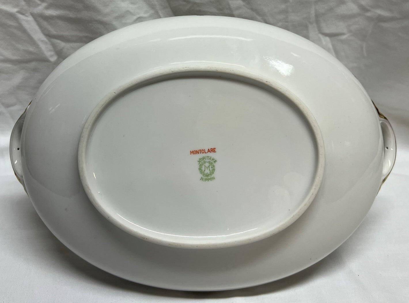 Noritake Montclare Covered Vegetable Bowl Nippon Green M Backstamp Antique