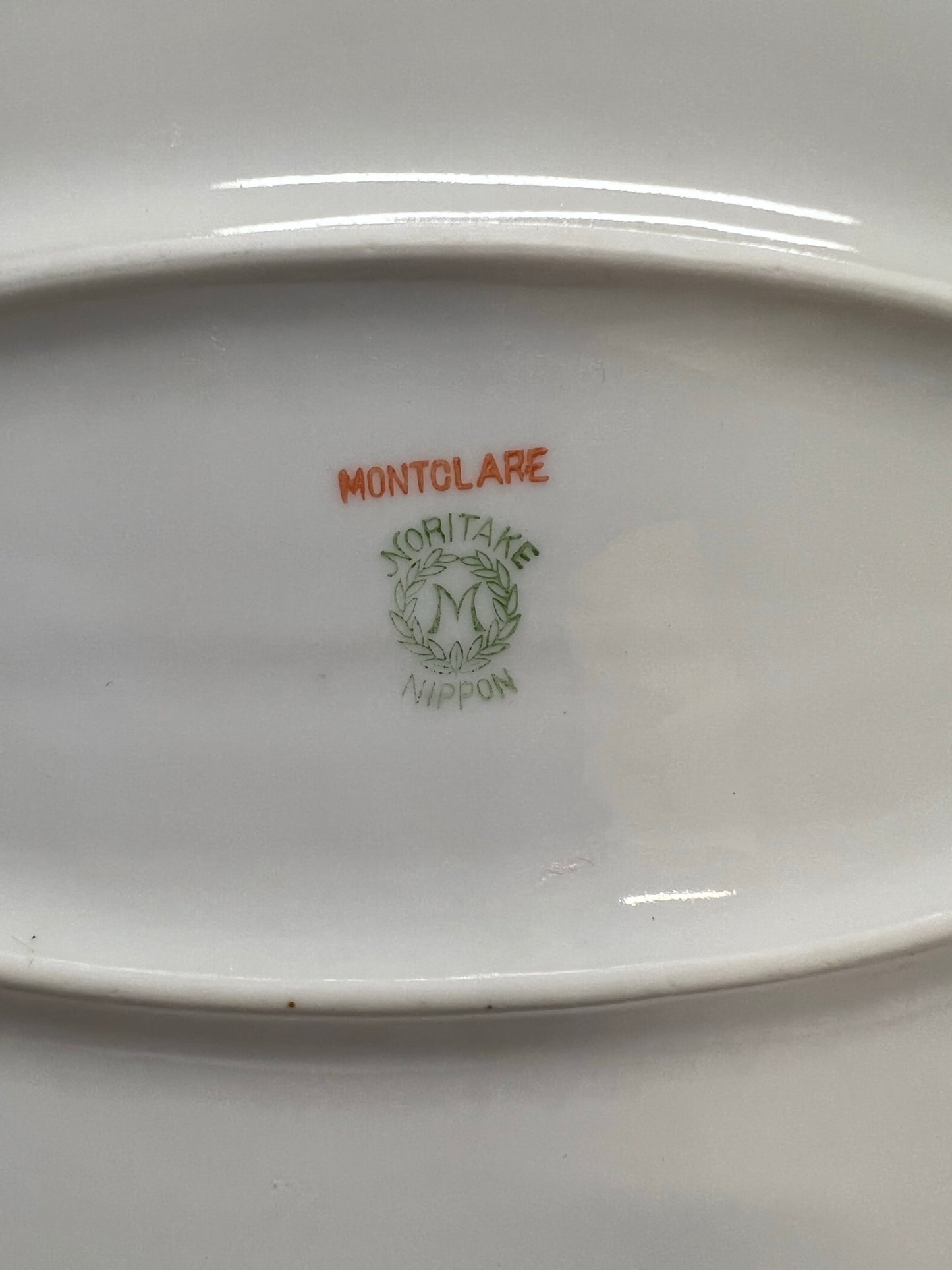Noritake Montclare Covered Vegetable Bowl Nippon Green M Backstamp Antique