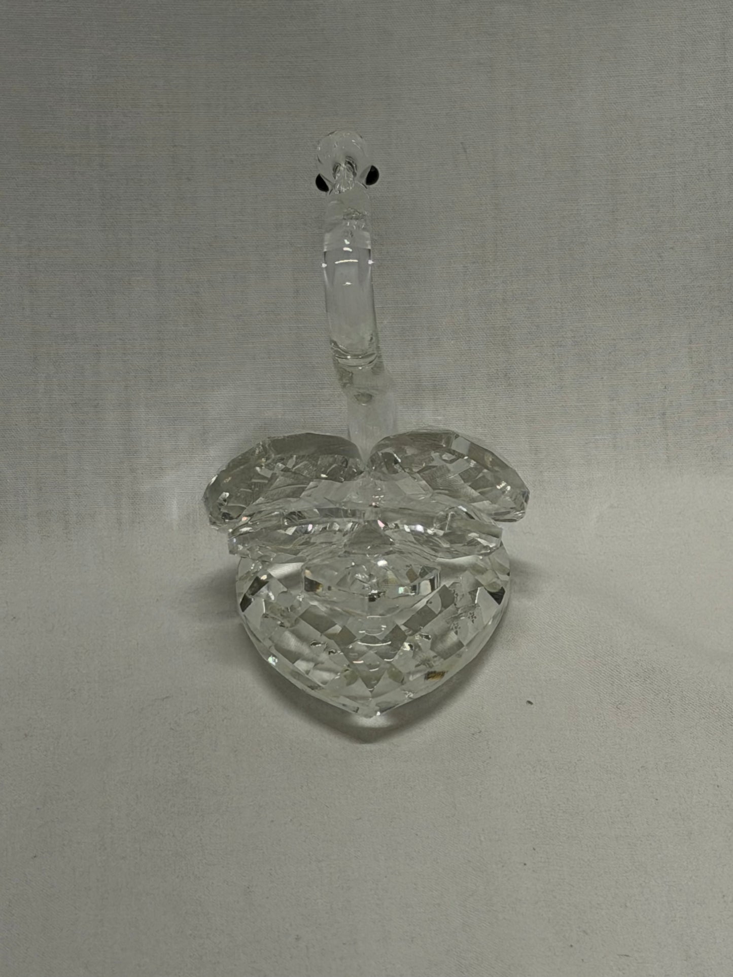 Vintage Prism Crystal Glass Swan Figurine