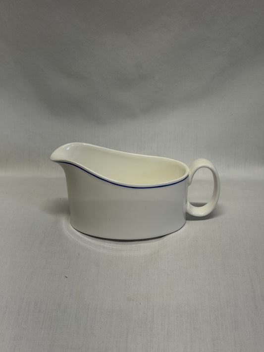 Royal Doulton Bone China Gravy Boat White Blue Trim England