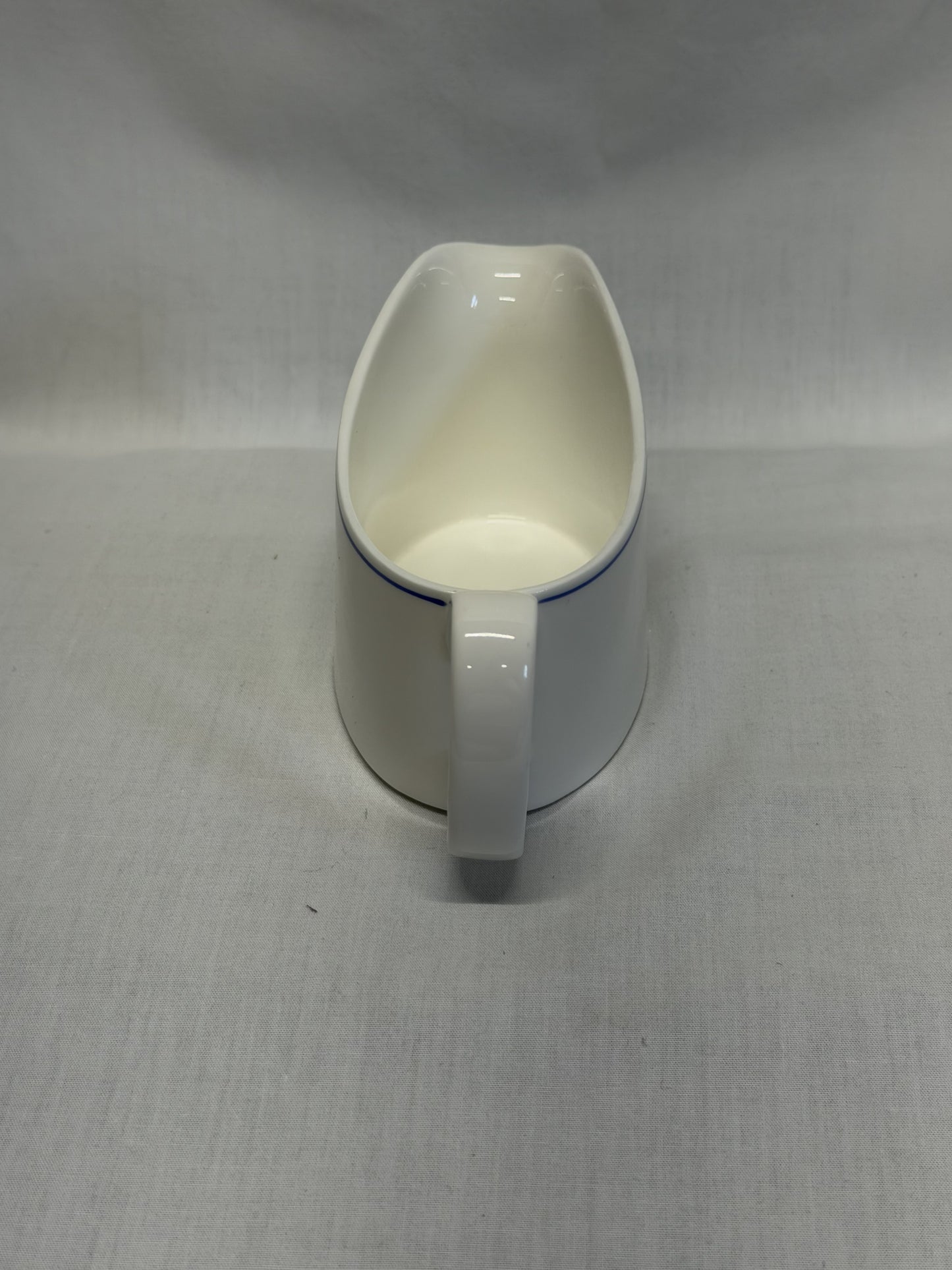 Royal Doulton Bone China Gravy Boat White Blue Trim England