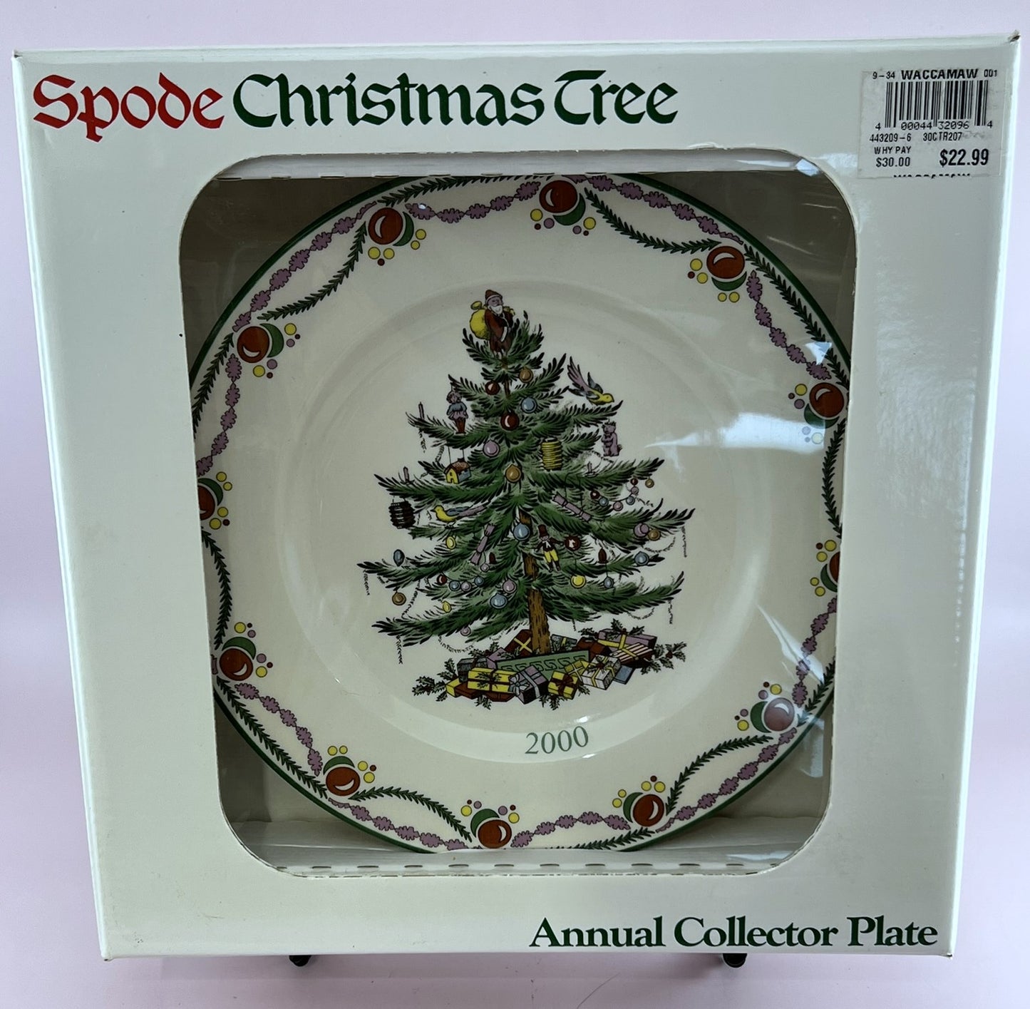2000 Spode Christmas Tree Collector Plate w/Box