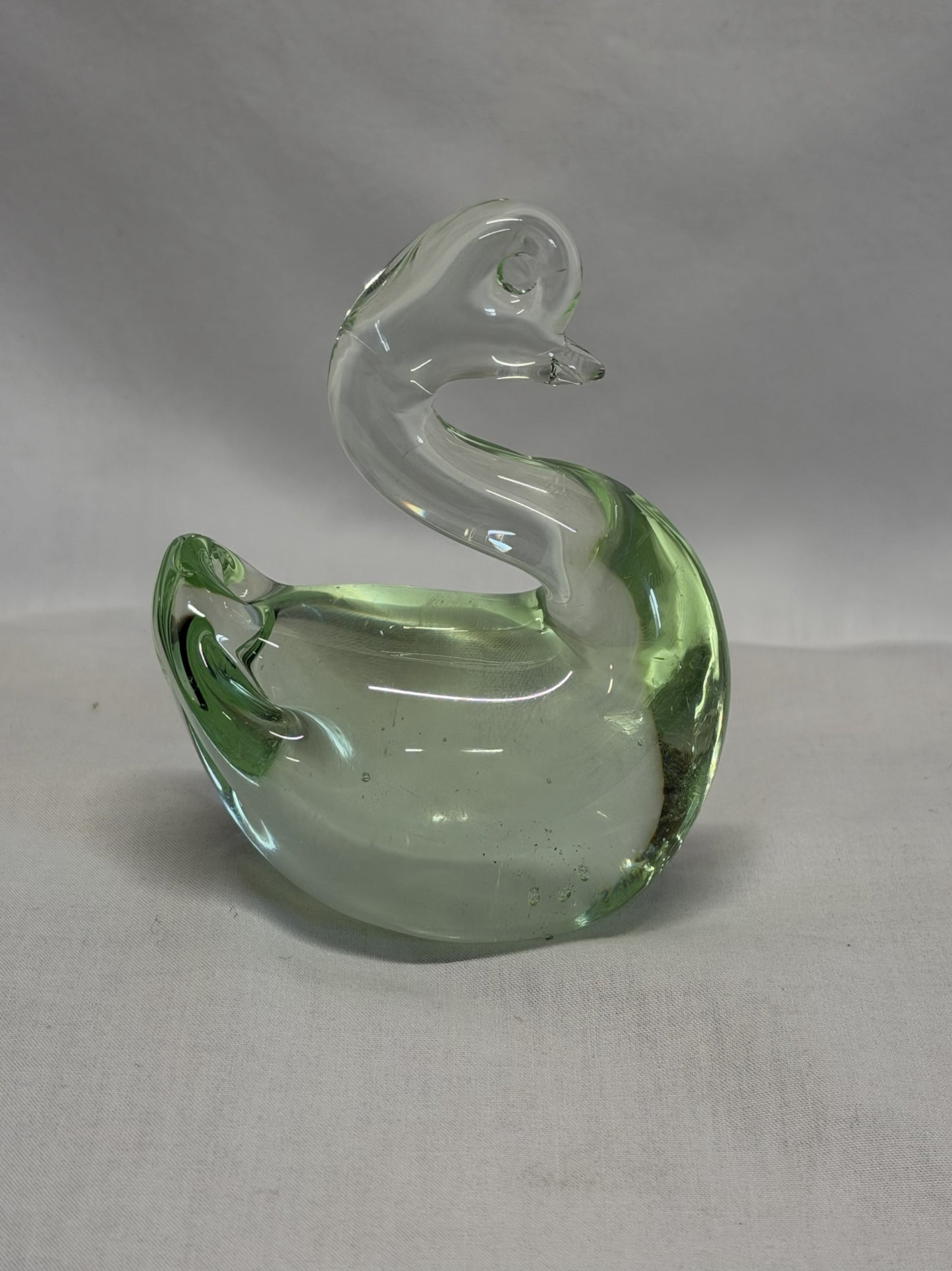 Swan Art Glass Hand Blown Figurine Paperweight