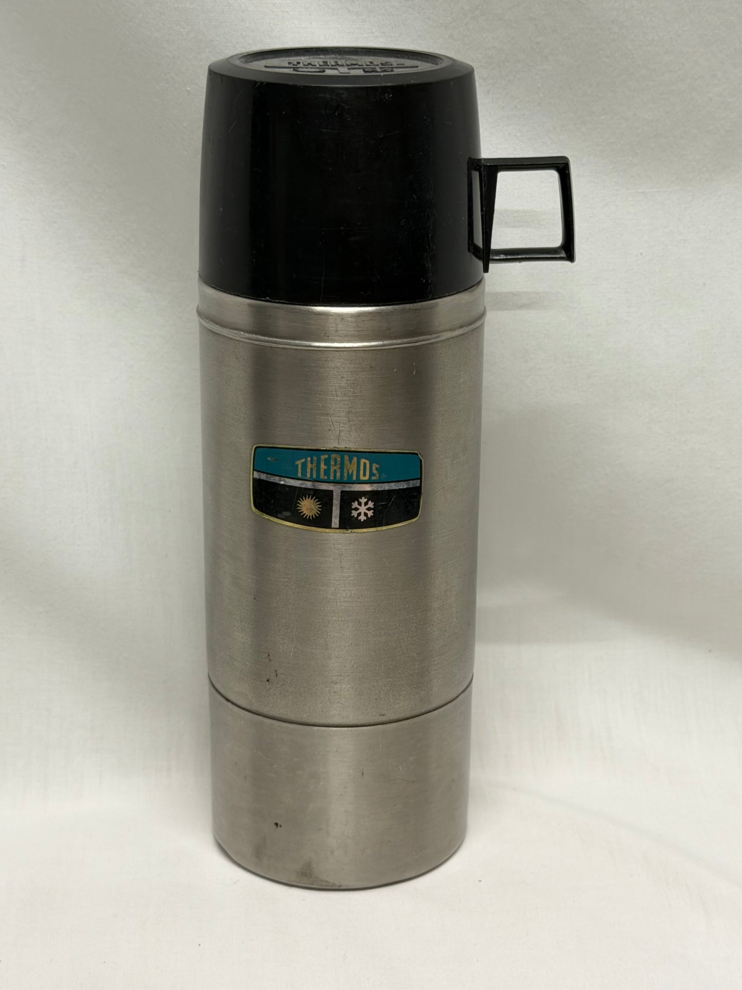 Thermos Stainless Steel Vacuum Bottle #2264S Stopper #764 Pint Vintage