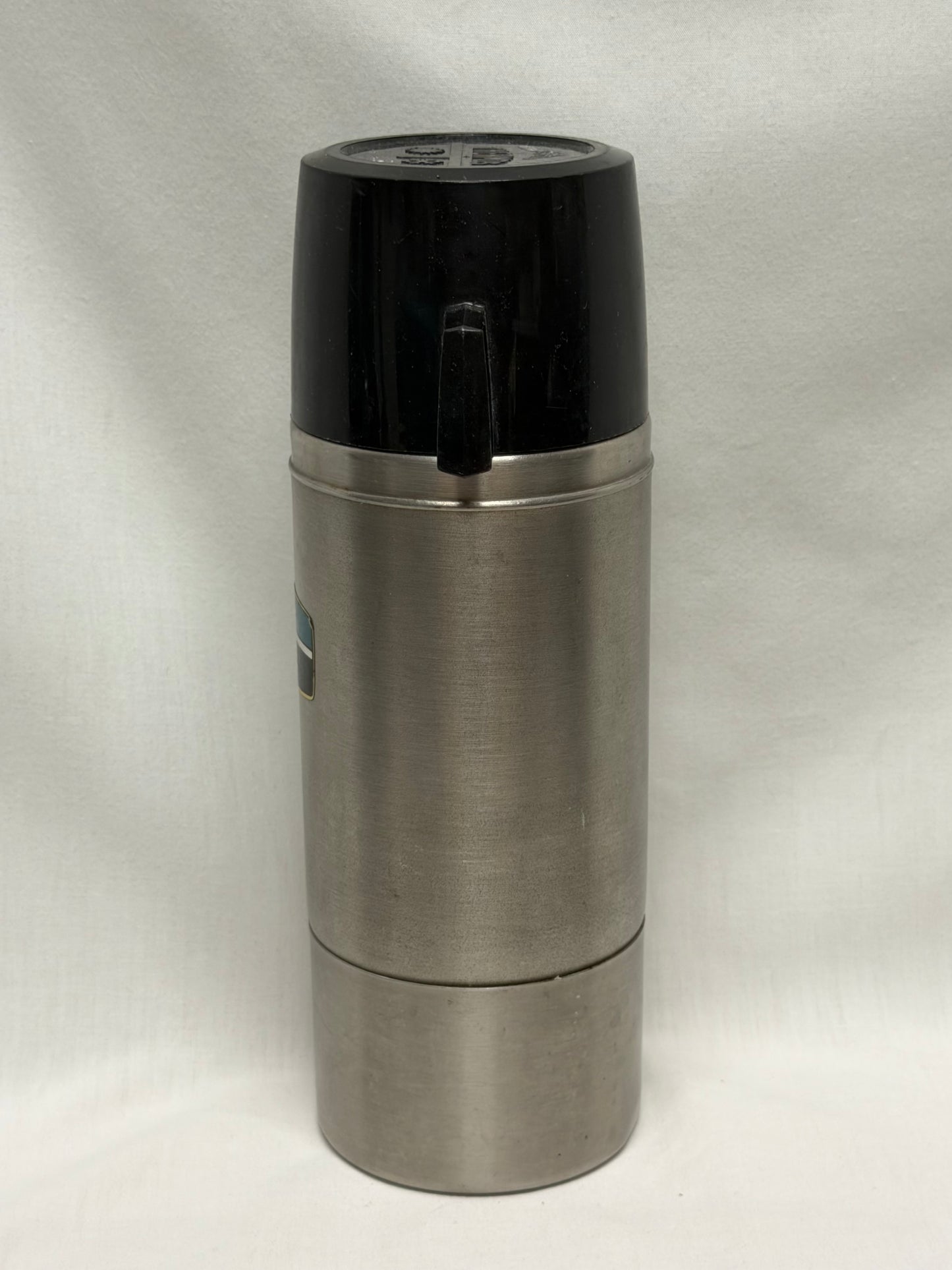 Thermos Stainless Steel Vacuum Bottle #2264S Stopper #764 Pint Vintage