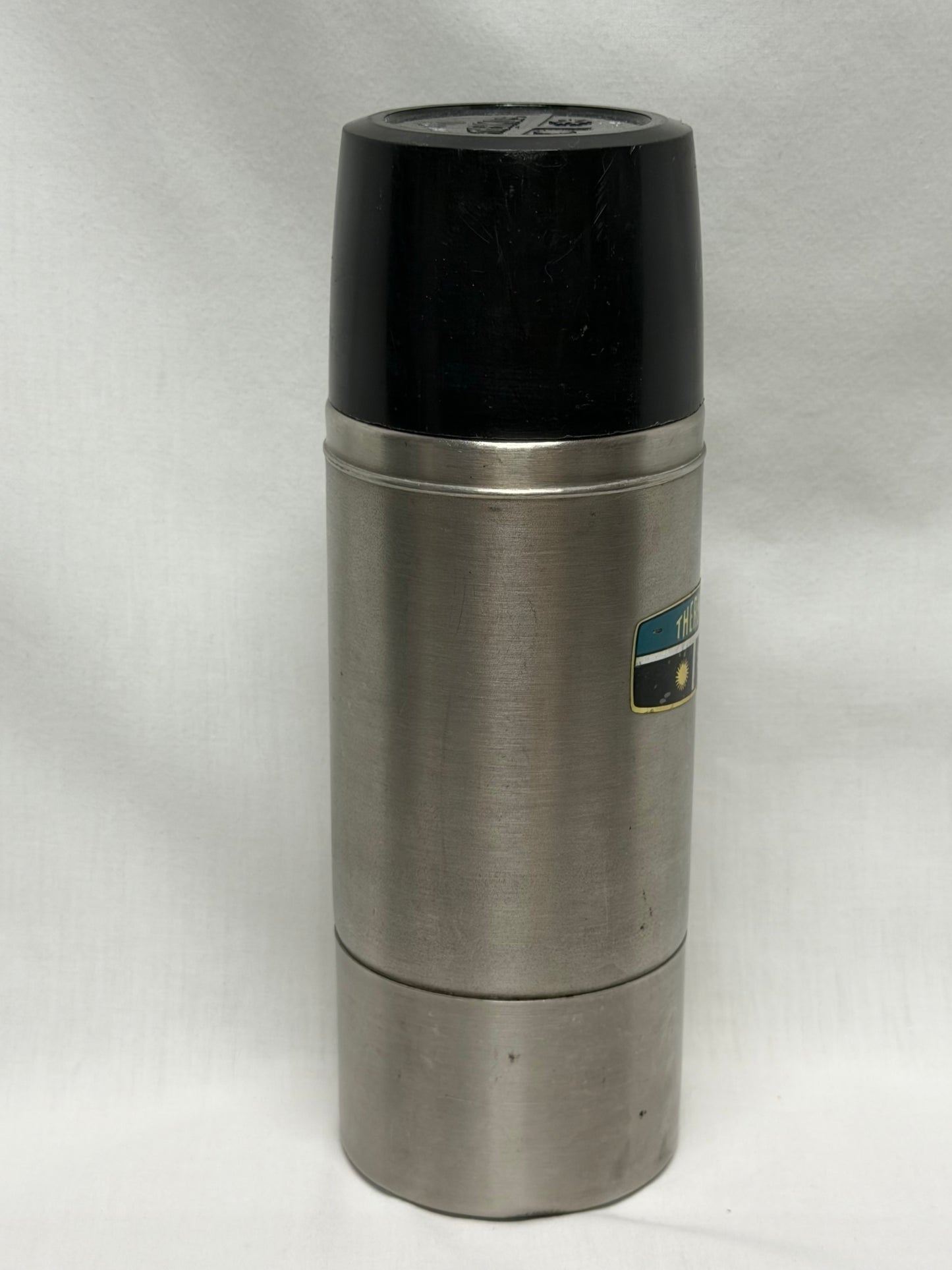 Thermos Stainless Steel Vacuum Bottle #2264S Stopper #764 Pint Vintage